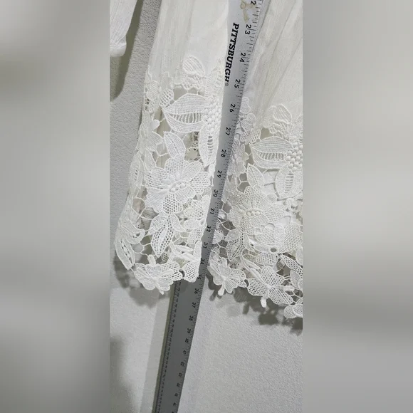 Abercrombie & Fitch Classic White Lace Mini Dress Size S - Picture 4 of 15
